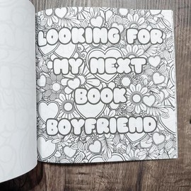 Adult Bookish Phrases Coloring Book With Extra Cozy Items  Book Accessories