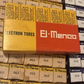 GE Lot 5 Full Sleeve El Menco Canada Made 3AL5 Double Diode Vintage Tubes NOS NIB