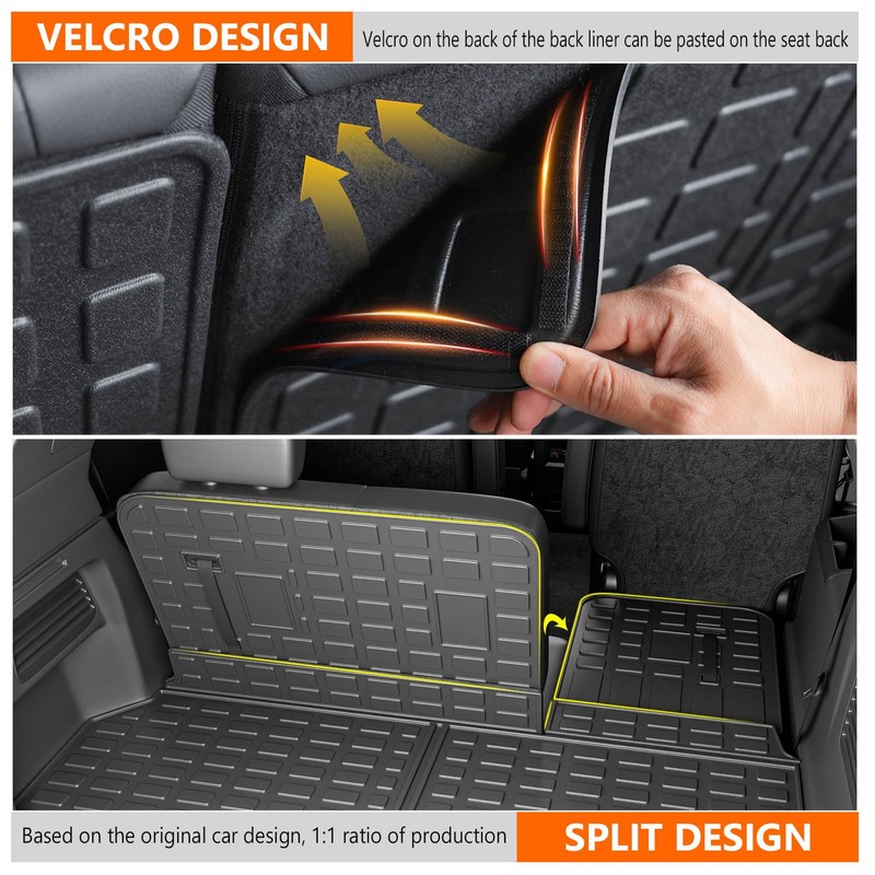 powoq 7&8 Seats Cargo Mat Compatible with 2024 2025 Chevy