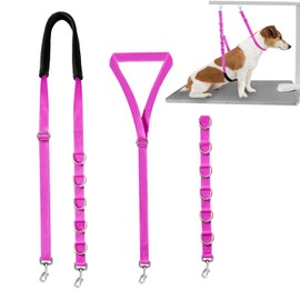 Cuteabc Dog Grooming Belly Straps,Adjustable Dog Grooming Loops Extension,Dog Grooming Table Arm Extender with Clamp for Dog Bathing,Grooming Table Accessories Extension Loop Grooming Restraint Leash