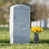 CUQRY Cemetery Flowers 18 Yellow Silk Memorial Rose Flower for