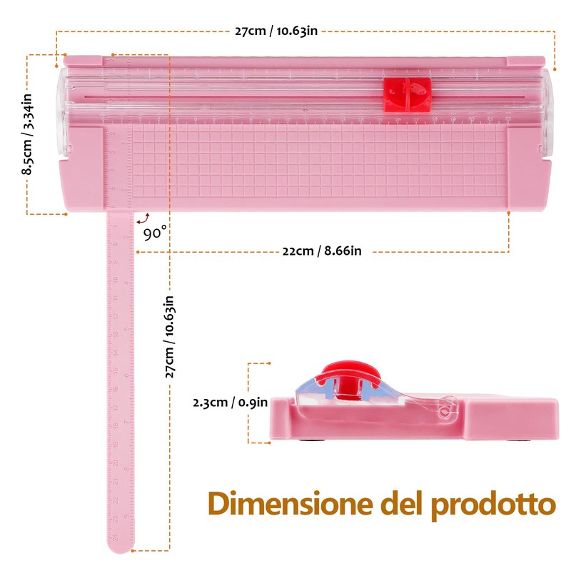 Mini Taglierina per Carta,Tagliacarte a Ghigliottina A4 A5 con Protezione