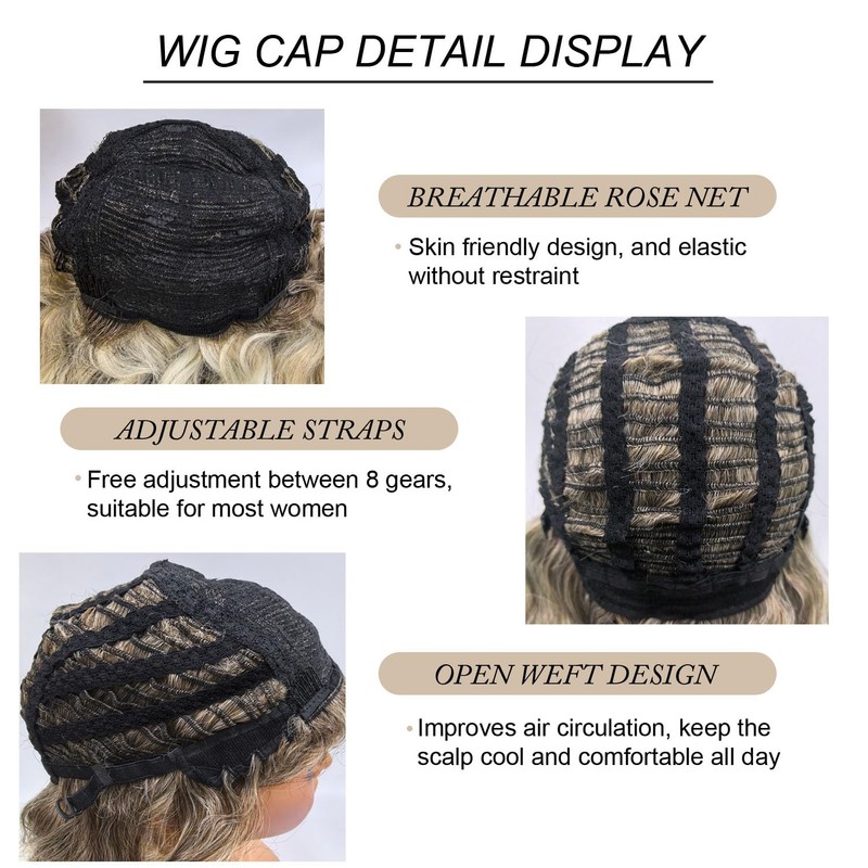 Ynuvigrate Long Curly Wavy Ash Blonde Wig for Women Daily