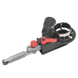 Belt Sander Adapter for Angle Grinder, M10 Belt Sander Attachment, Angle Grinder to Belt Sander, Belt Sanding Attachment for Glass Wood Plastic 15mm Width, Lock Sliding Switch