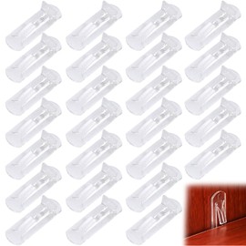 50 PCS Plastic Locking Shelf Pins Clear Self-Locking Bracket Shelf Support Pegs Durable Cabinet Shelf Pegs for Furniture Kitchen Cabinet Bookcase Closet Wardrobe Cupboard Supports