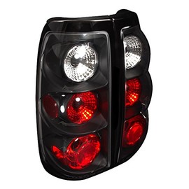 Spec-D Tuning Black Housing Clear Lens Tail Lights Compatible with Chevy Silverado 1500 2500 2500HD 1999-2002, 01-03 3500, 99-06 GMC Sierra, L+R Pair Taillight Assembly