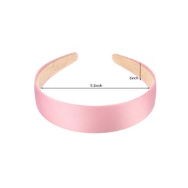 Blulu 8 Pcs Satin Headbands Bulk 1 Inch Wide Hard Headband Anti-slip Hairbands Plain Ribbon Comfortable Hair Accessories for Women Ladies Girls DIY Craft(Multicolor)