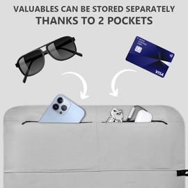 flintronic Gym Towel, Microfibre Towel with Zipper Pocket, Quick dry Lightweight Absorbent Travel Towel, Compact, Ultra-lightweight & Fast Drying, Perfect for Sports, Gym, Yoga, Camping & Backpacking