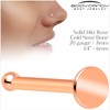Body Candy 20 Gauge Nose Ring - Solid 14k Rose