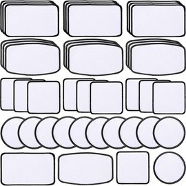 iFForce 40 PCs Sublimation Blanks Patches - Large Iron-on Patch with Black Border - Exquisite Fabric Patches for DIY Hats Backpack T-Shirt Project (Mixed)