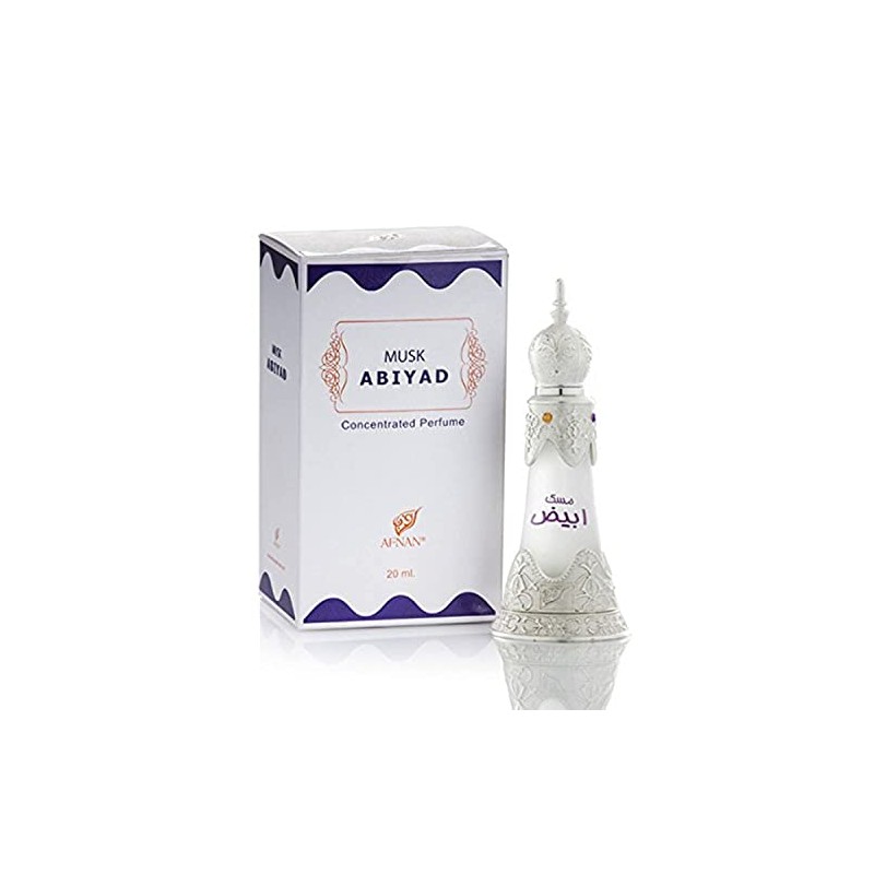 Afnan MUSK ABIYAD Concentrated Perfume Oil, Attar Oil CPO 20