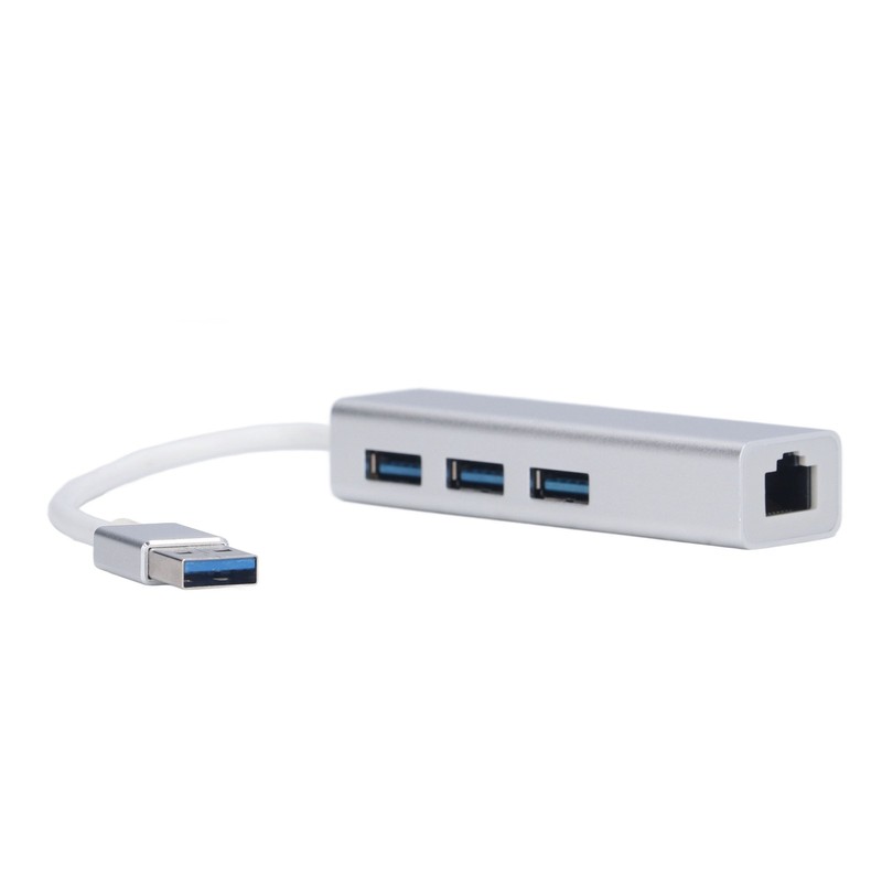 USB 3.0 to Ethernet Adapter 4 in 1 Multiport Multifunction