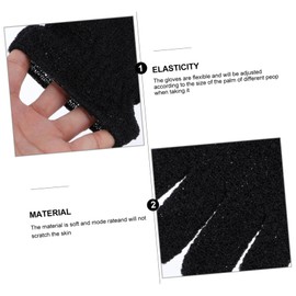 FOMIYES Bath Exfoliating Gloves 4 Pack Shower Brush Back Massage Glove Remover Gentle Skin Black