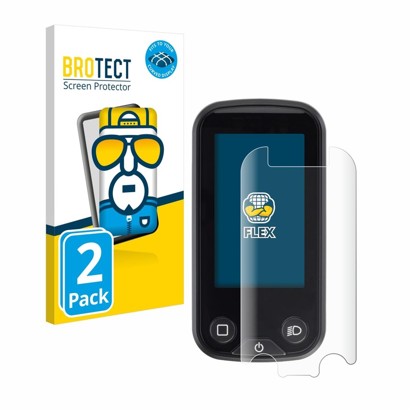 BROTECT Pack of 2 Full Cover Screen Protectors for Shimano
