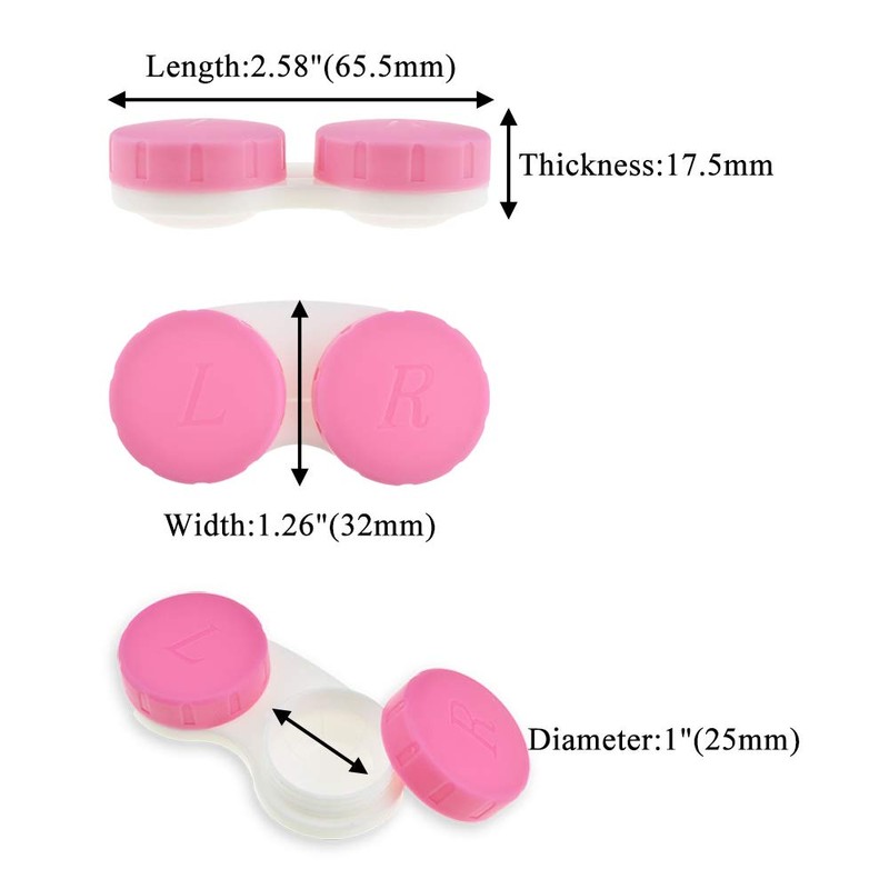 HAHIYO Contact Lens Case Box Holder Diameter 25mm Durable Leakproof