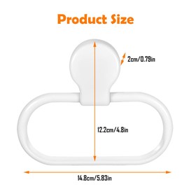 Towel Holder Ring White Towel Plastic Hanger No Dilling Hand Towel Holder for Bathroom Kitchen Accessories Wall Mounted