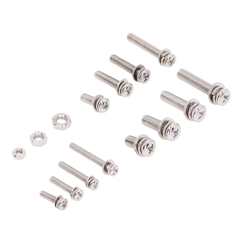 360pcs Screw Nut Set Stainless Steel Flat Washer Spring Washer
