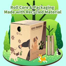 Eco-Friendly (135 Bags) Biodegradable Poop Bags – Extra Thick, Leak-Proof & Odor-Blocking. Lavender Scented, 9 Rolls.