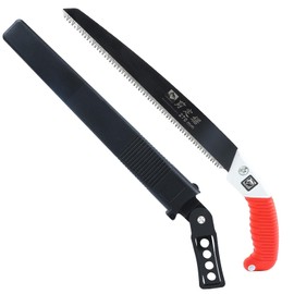 Medium Length japanese pull saw with Super Sharp Teeth,Thickened SK5 Steel,for Home Pruning, Logging, Landscaping,Three Sided Grinding,10.5"