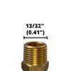 1/4" NPTF male x 1/8" NPTF Female Pipe Thread Hex