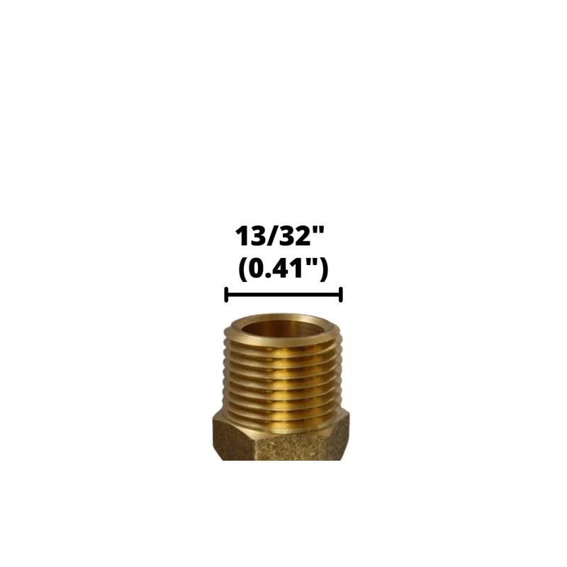 1/4" NPTF male x 1/8" NPTF Female Pipe Thread Hex