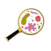 Pinsanity Microbes In Magnifying Glass Enamel Lapel Pin