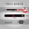 RED DRAGON Wolf Pack 22g Steeltip Brass Darts Set with