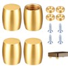 QfwdfcTrenz 4PCS Brass Wood Cutting Board Feet Mini Cabinet Leg