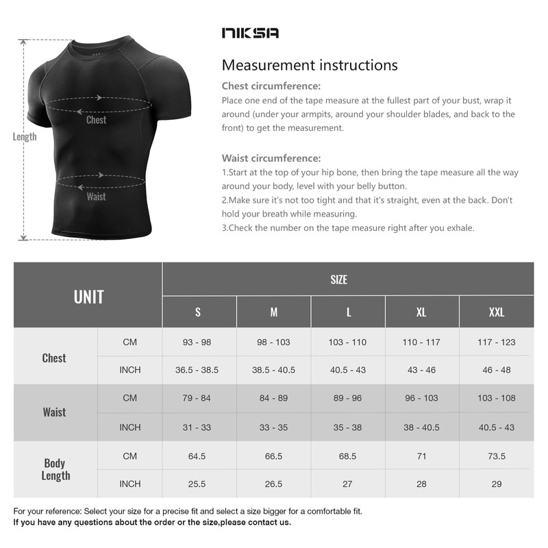 Niksa Niksa 3 Pack Compression Tops for Men Short Sleeve