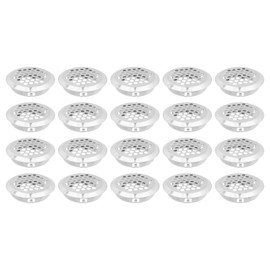 Semetall Air Vents 20 Pack 35mm(1-3/8") Stainless Steel Circular Soffit Vent Round Vent Mesh Hole Louver for Kitchen/Bathroom/Cabinet/Wardrobe/Shoebox (Silver)