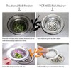 YOFASEN Kitchen Sink Strainer - Stainless-Steel Filter Hand-held Drain Protectors