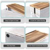 Large Cable Management Box, White Washed Wood Cord Organizer Box
