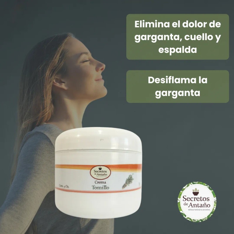 Crema Secretos De Antaño Corporal Crema De Tomillo En Pote