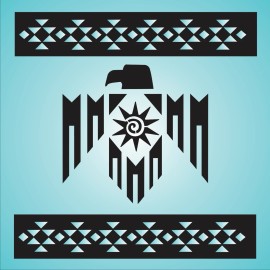 Stencils-by-Joanie Aztec Thunderbird STENCIL Southwest Desert Border Phoenix Sun DIY Signs Joanie