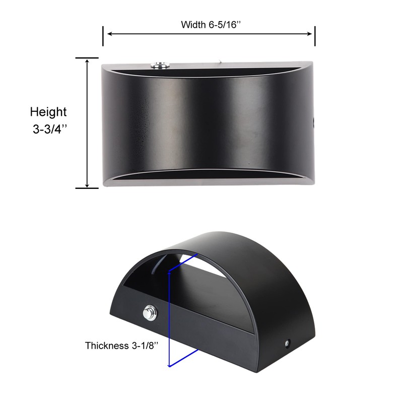 Maichis 2Pack 12V RV Modern LED Wall Sconce Lighting Fixture