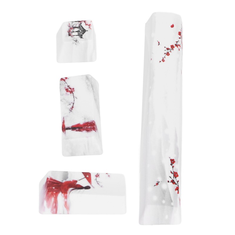 DIY Keycaps Kit Winter Snow Plum Pattern Universal Mechanical Keyboard