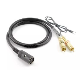 generic  3ft Bang & Olufsen Din7 Female to Gold 2-RCA Male TurnTable Cable w/ Ground USA