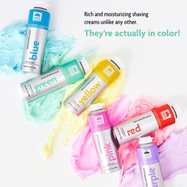 Pacific Shaving Company COLORFUL Shaving Cream, Shave with Purpose - Safe & Natural Ingredients, Cruelty Free, Made in the USA - 6 Item Bundle (7 oz each)