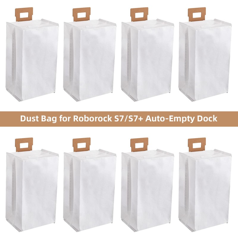 8 Pack Dust Bag for Roborock S7 / S7+ Vacuum
