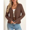 Saodimallsu Womens V Neck Cardigan Sweaters Button Up Cropped Boho