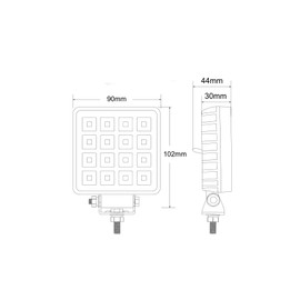 MelTruck LED Arbeitsscheinwerfer Arbeitsleuchte mit Schalter für Traktor Bagger Offroad