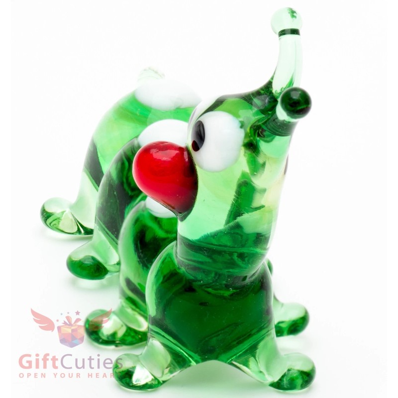 Hand-Blown Glass Caterpillar Figurine Unique Handmade sculpture