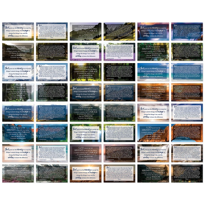 JBH Creations Serenity Prayer Cards - Pack of 48: 24