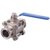 DERNORD Sanitary Ball Valve Fits 1.5" Tri-Clamp Clover Stainless Steel