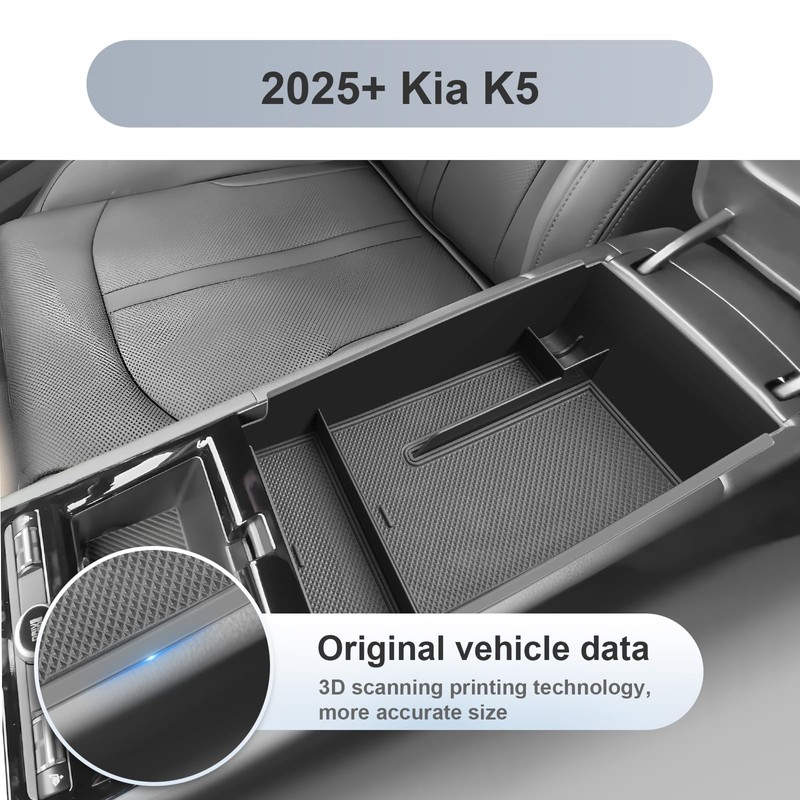 SKTU for 2025 2026 Kia K5 Accessories Center Console Organizer