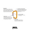 Petzl M39A SL NEW Sm'D Ultra-Light Asymmetrical Carabiner, Screw-Lock, Yellow