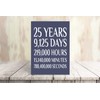 25th Anniversary Card, Birthday Card - Happy 25th Anniversary, Blank