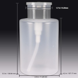 Pana 12 Oz Gray No Words Plastic Liquid Push Down Pump Dispenser Empty Bottle