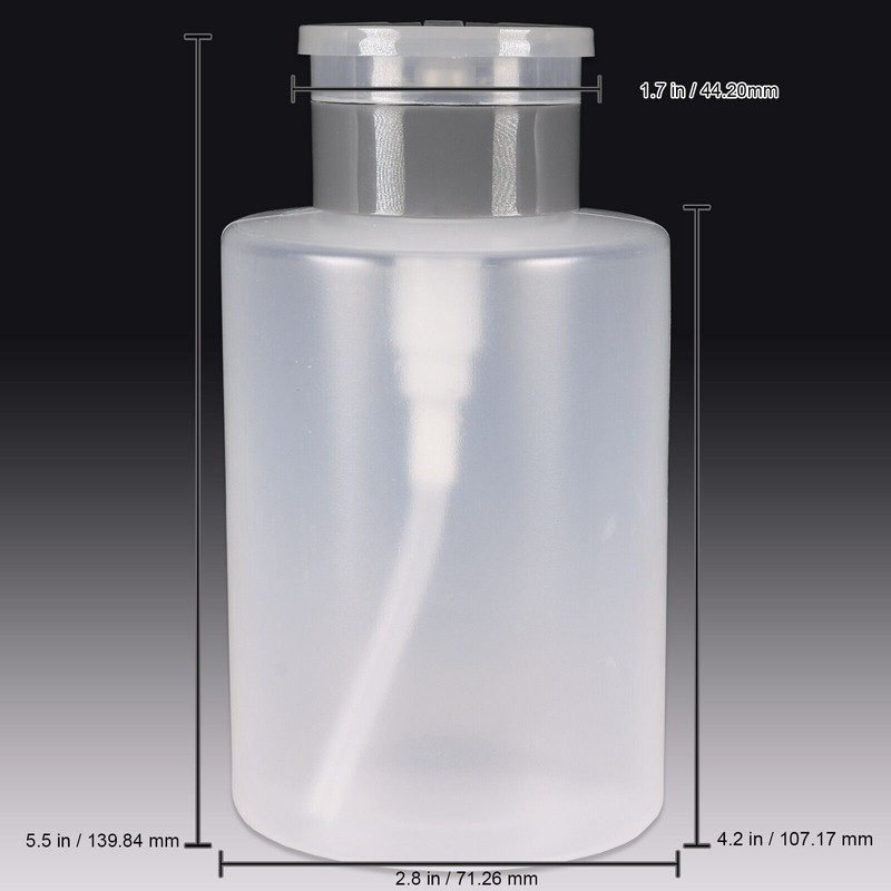 Pana 12 Oz Gray No Words Plastic Liquid Push Down