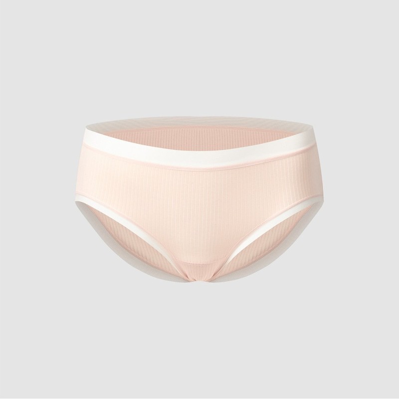 JAJU [JAJU] Women Modal Rib Hip Hugger Panties 3-Pack_Beige